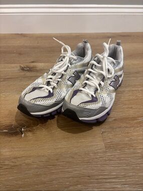 New Balance 710 Womens 8.5B Purple Gold Silver Athletic Lace Up Shoes WR710K1